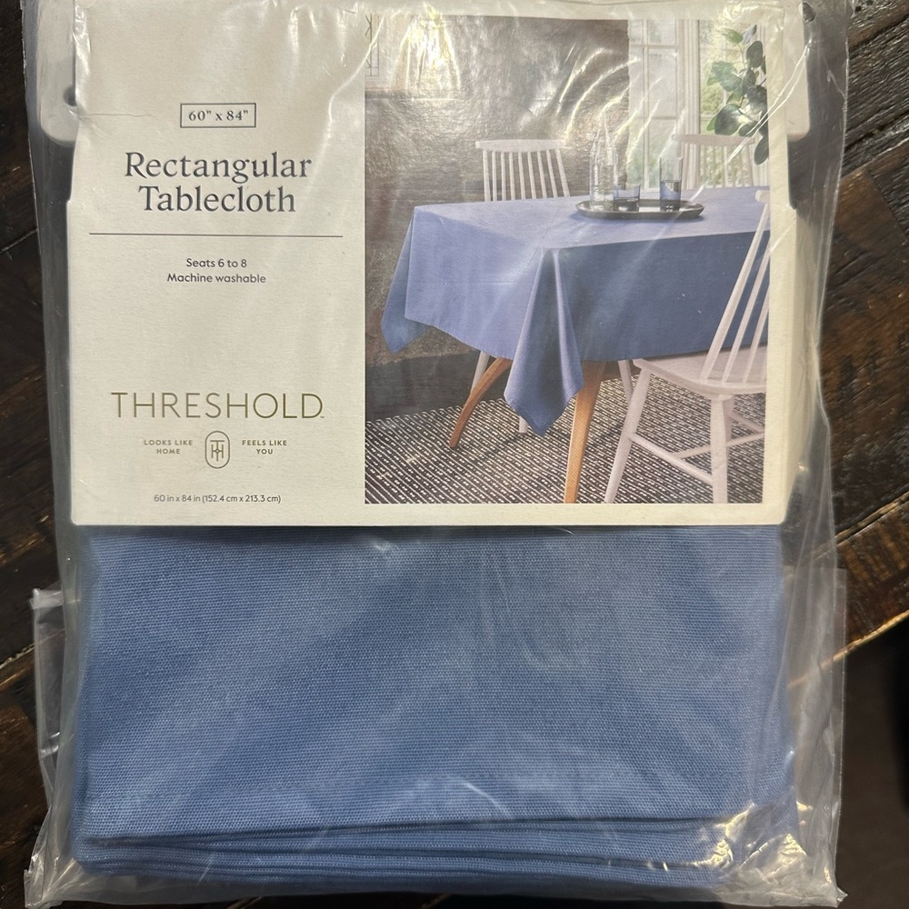 Threshold Blue Rectangular Tablecloth (T1)
